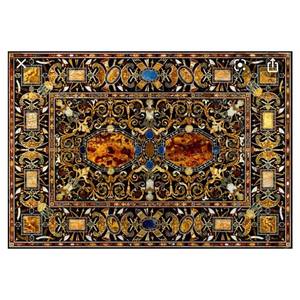 Haut de Table en marbre pidura fait à la main, pierre naturelle de haute qualité - Product Image 1