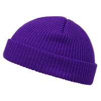 Bonnet unisexe en acrylique rouge tricoté, couleur unie, décontracté, pour l'hiver, taille adulte 56-58 cm, tricoté à la machine