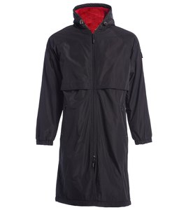 Men's <b>Hooded</b> Fleece Swim Parka Jacket Patchwork Design Waterproof Warm Thicker <b>Towel</b> Lined for <b>Adult</b> & Youth - Product Image 1