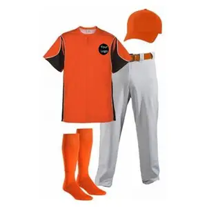 야구 유니폼 도매 유니폼 제조업체 찾기 오렌지 화이트 남성 맞춤 세트