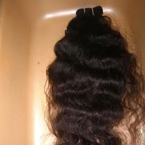 100% non transformés cuticule alignée brut ondulé indien Extension de cheveux Remy cheveux de luxe avec Machine Double trame-Vente en gros - Product Image 1