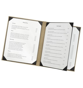 Couvre-menus en cuir / Meilleurs prix pour les couvre-menus d'hôtel / Couvre-menus rigides en cuir pour restaurants - Product Image 1