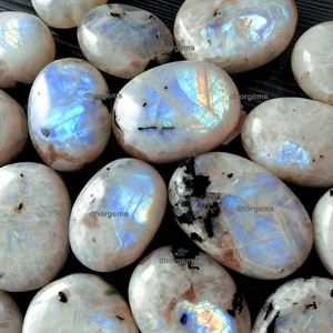 Piedras de Cabujón de Piedra Lunar Natural de Lujo con Forma de Estrella |   Piedra de palma rutilada blanca de 12 mm |   Colección de Cristales de Lapislázuli Pulidos - Product Image 6