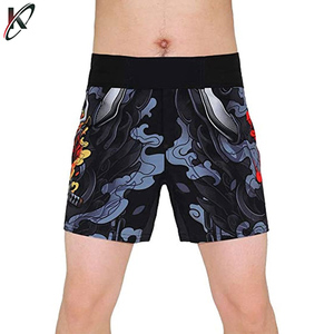 Pantalones cortos de MMA personalizados para entrenamiento y agarre, ropa de artes marciales específica con diseño de sublimación propio con ajuste elástico - Product Image 3