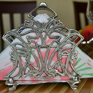 Porte-serviettes en Aluminium design moderne, pour la maison et les restaurants, de couleur argent - Product Image 1