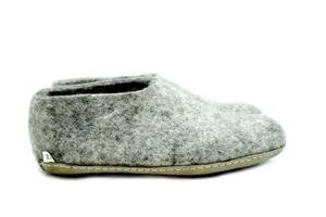 Unisex Grey <b>Wool</b> Felted <b>Slippers</b> Handcrafted Eco-Friendly Non-Allergic and Non-Toxic Soft Loafer Sneakers Durable - Product Image 2