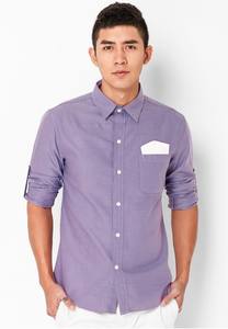 ODM/OEM-Camisa de algodón de manga larga para hombre, camisa a la moda, regular, con cuello vuelto, botón, hecho en Vietnam - Product Image 2