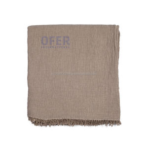 Crincled Turkish Towel Throw, Beach <b>Blanket</b>, 100% Cotton, Pestemal, Hammam, Grey/ Anthracite Color - Product Image 4