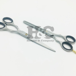 Hot Picks Tijera de corte de pelo de acero inoxidable Tijera de recorte de barba Tijeras de peluquero Kit Salón Logotipo de embalaje de acero inoxidable - Product Image 4