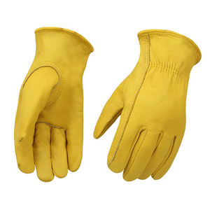Gran oferta, guantes de seguridad para el trabajo de construcción de cuero dividido de vaca personalizados, protección anticorte, logotipo propio para soldar otros industriales - Product Image 2