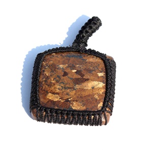 Collier pendentif en bronzite naturelle, cabochon enveloppé, pièce de gemme intemporelle, bijou en pierre précieuse pour le quotidien - Product Image 2