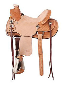 Jeu de clous de selle Western Horse en cuir véritable de qualité supérieure de 14 à 18 pouces Taille du siège Plusieurs couleurs pour l'équitation anglaise - Product Image 2