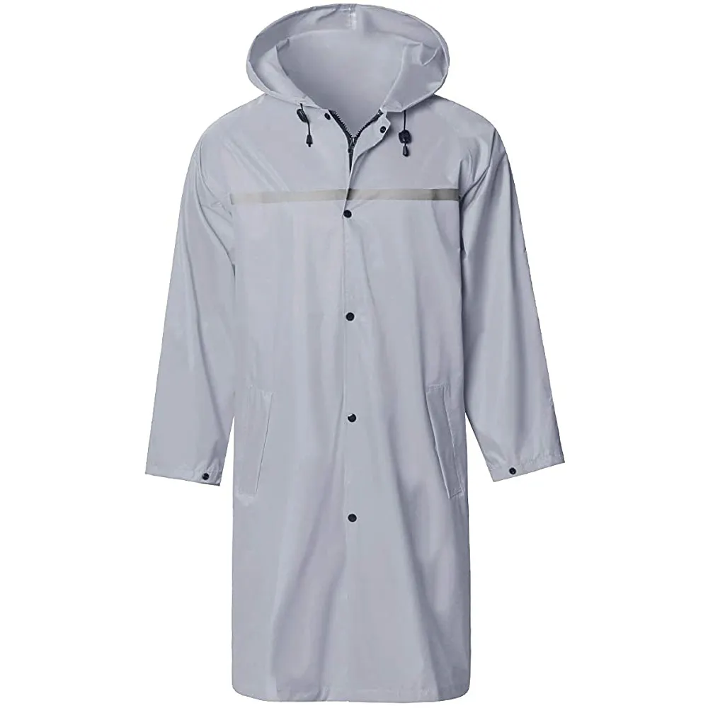 उच्च गुणवत्ता बारिश कोट काम कपड़े बारिश पहनना सेट निविड़ अंधकार रेनकोट में थोक