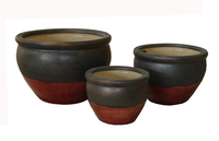 Pot de fleurs en argile céramique, pot de jardinière ou de bureau pour pot de décoration de fleurs en plastique