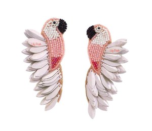Pendientes Artesanales Bliss Bird, Pendientes de Cuentas de Semillas, Pendientes de Diseño, Loro, Pájaro Tropical, Vacaciones en la Playa - Product Image 1