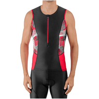 Maillot sans manches pour homme pour le cyclisme et le triathlon, anti-UV, écologique, séchage rapide, respirant, avec coussinets en gel, ensemble de culottes et de collants de cyclisme