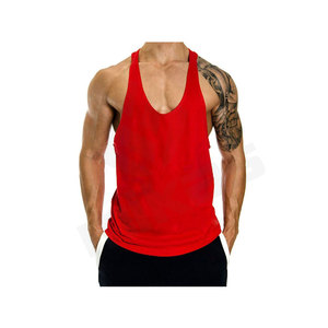 Custom Logo Sports Gym <b>Singlets</b> <b>Mens</b> Tank Tops Plus Size Cotton Stringer Bodybuilding and Fitness - Product Image 1