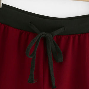 Haut court et confortable pour femmes, vêtements fantaisie d'extérieur, top de motard, couleur Maroon, nouvelle collection d'été - Product Image 6