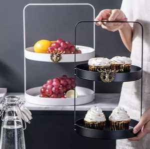 Assiettes de mariage décoratives, pour restaurant et hôtel, support à gâteaux à 2 niveaux, offre spéciale, 2020 - Product Image 5