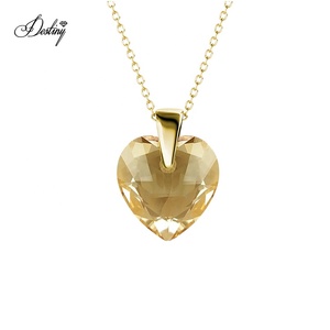 Dasini AB strass di cristallo amore <span class=keywords><strong>cuore</strong></span> <span class=keywords><strong>collana</strong></span> con ciondolo impreziosita da cristalli Swarovski alla moda gioielli in argento 925 - Product Image 3