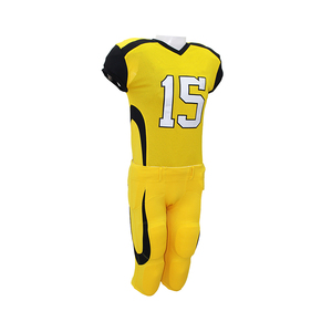 Uniforme de football américain de haute qualité avec logo personnalisé manches courtes respirant grande taille couleurs et tailles personnalisées pour l'entraînement - Product Image 3