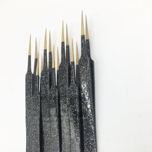 ใหม่แหนบต่อขนตาสีดำตรงแหนบสแตนเลสแบบกำหนดเองสำหรับการต่อขนตาโลโก้นำเสนอขนมิงค์ - Product Image 5