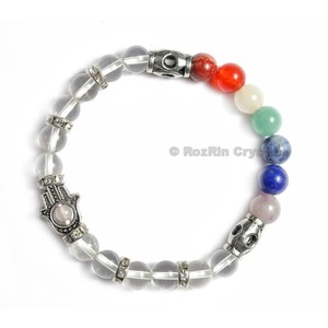Wholesaler of <b>Chakra</b> Hamsha <b>Bracelets</b> With Crystal Quartz : <b>Chakra</b> Hamsha <b>Bracelets</b> With Crystal Quartz For Sale - Product Image 1