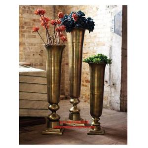 Vase à fleurs en métal doré classique moderne, centre de table décoratif créatif pour mariage, décoration d'intérieur - Product Image 4