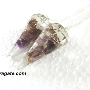 Bán Sỉ Con Lắc Orgone: Con Lắc Orgone Mặt Thạch Anh Tím - Product Image 1