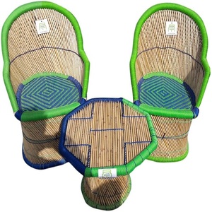 2024หวายหวายเก้าอี้เป็นมิตรกับสิ่งแวดล้อมไม้ไผ่หัตถกรรมชุดเก้าอี้พร้อมโต๊ะสําหรับห้องนั่งเล่นCafeร้านอาหารเก้าอี้กลางแจ้งชุด - Product Image 2