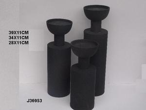Black Metal Pot Decorative <b>Vase</b> in Mat Black Modern Decorative Metal Aluminium <b>Vase</b> <b>Set</b> <b>of</b> <b>3</b> Piece Home Decoration - Product Image 5