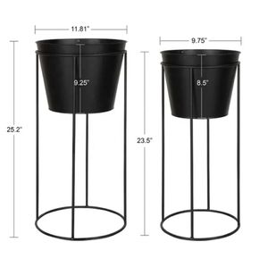 Fournitures de jardinage Pot de fleurs et jardinière Ensemble de jardinières en métal 2 pièces - Product Image 2