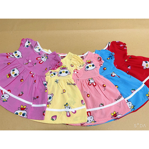 Chaud été fille coton gilet jupe princesse robe ample pour 1-3 ans filles fabriqué au Vietnam - Product Image 3