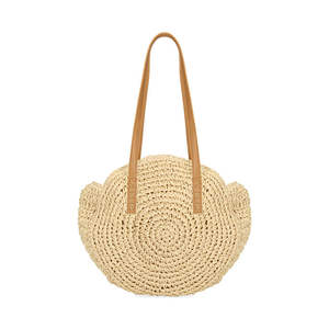 High Quality Ladies <b>Handbag</b> Bangladesh Stylish Jute Zipper Closure Two <b>Handles</b> Dot Pattern Shape Hot Selling Export Oriented - Product Image 4