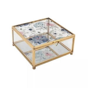 กล่องเครื่องประดับแก้วเงินหรูหราส่วนบุคคลพิมพ์โลโก้ที่กำหนดเอง - Product Image 5