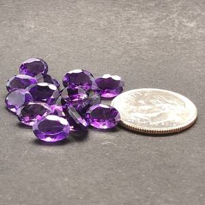 Pierre précieuse à facettes en améthyste ovale naturelle 12X18MM pierre de naissance de février à facettes en vrac pour la fabrication de bijoux accessoire approvisionnement en gros - Product Image 4