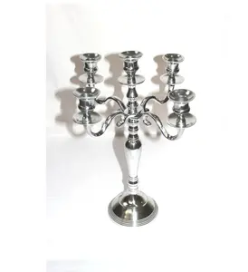 Venta al por mayor candelabros de plata hechos a mano centro de mesa de alta calidad diseño increíble para Ramadán decorativo