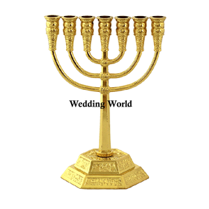 Bougeoir de fantaisie en métal dernière arrivée bougeoir de créateur fait à la main taille personnalisée en gros menorah en métal de fantaisie - Product Image 6
