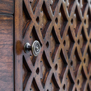Luxury Solid Wood <b>Sideboard</b> Buffet Cabinet 62 Inch Classic Design Mindi Walnut Living Room Hotel Furniture - Product Image 3