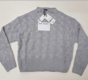 Overrun Branded Label Womens Ladies Casual Cable Knit <b>Baggy</b> <b>Long</b> Pullover Knitted Plain Sweater <b>Jumper</b> Tops Bangladesh Stock Lot - Product Image 1