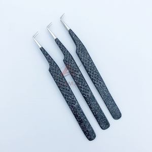 แหนบต่อขนตาแบบแยก90องศาทำจากสเตนเลสสตีลจับปลายแหลมแข็งแรงทนทานโลโก้ออกแบบได้ตามที่ต้องการ - Product Image 1