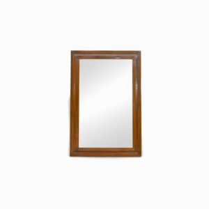 Espejo de tocador cuadrado decorativo de madera de caoba maciza moderno y elegante Toby, espejo de madera marrón, proveedor de muebles personalizados OEM - Product Image 1