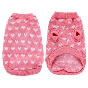 <span class=keywords><strong>Pull</strong></span> en acrylique <span class=keywords><strong>de</strong></span> haute qualité pour chien, motif cœur classique, tricot doux, <span class=keywords><strong>pull</strong></span> pour animal <span class=keywords><strong>de</strong></span> compagnie, écologique, motif uni mignon, tailles XS à XL, printemps automne - Product Image 2