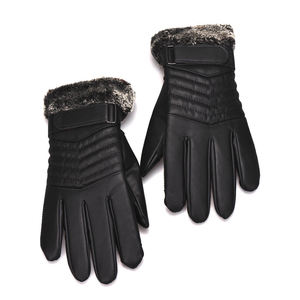 ถุงมือหนังวัวสีดำสำหรับผู้ชายใช้ในชีวิตประจำวัน/กลางแจ้งเหมาะสำหรับหน้าหนาว - Product Image 4