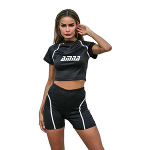 Chándales de ajuste seco para mujer, trajes de chándal reflectantes de 3M para mujer con impresión de logotipo personalizado - Product Image 2