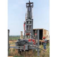 Pompe à boue rotative diesel pour foreuse sur chenilles, machine de forage 300m avec moteur et boîte de vitesses