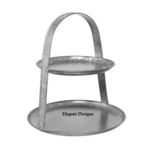 Présentoir à gâteau en métal indien élégant fait à la main présentoir à gâteau de qualité supérieure en gros dessus de table décoratif meilleur support à gâteau de luxe - Product Image 4