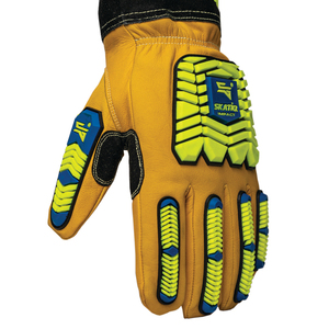 Gant de travail en cuir de chèvre jaune, excellente Protection des poignets, 1 pièce - Product Image 5