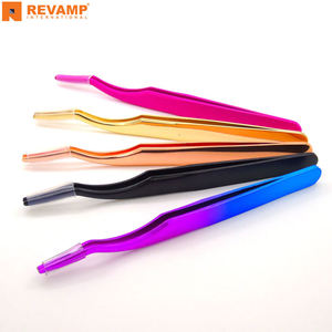 Ensemble d'applicateurs de cils en acier inoxydable durable avec logo personnalisé, pointe lisse, durable, anti-magnétique, outil de beauté multifonctionnel pour les cils - Product Image 2