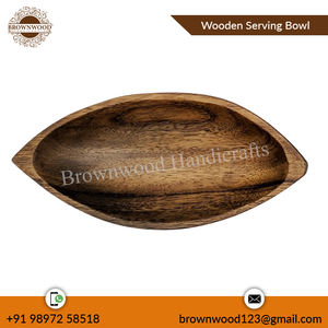 Cuenco de servicio de madera de calidad superior de larga duración para el hogar, restaurantes, hoteles, usos al aire libre e interiores para fiestas - Product Image 3